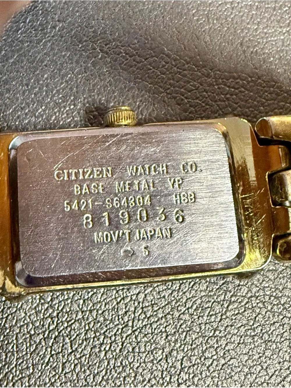 Citizen Gold-Tone Rectangular Bracelet Watch